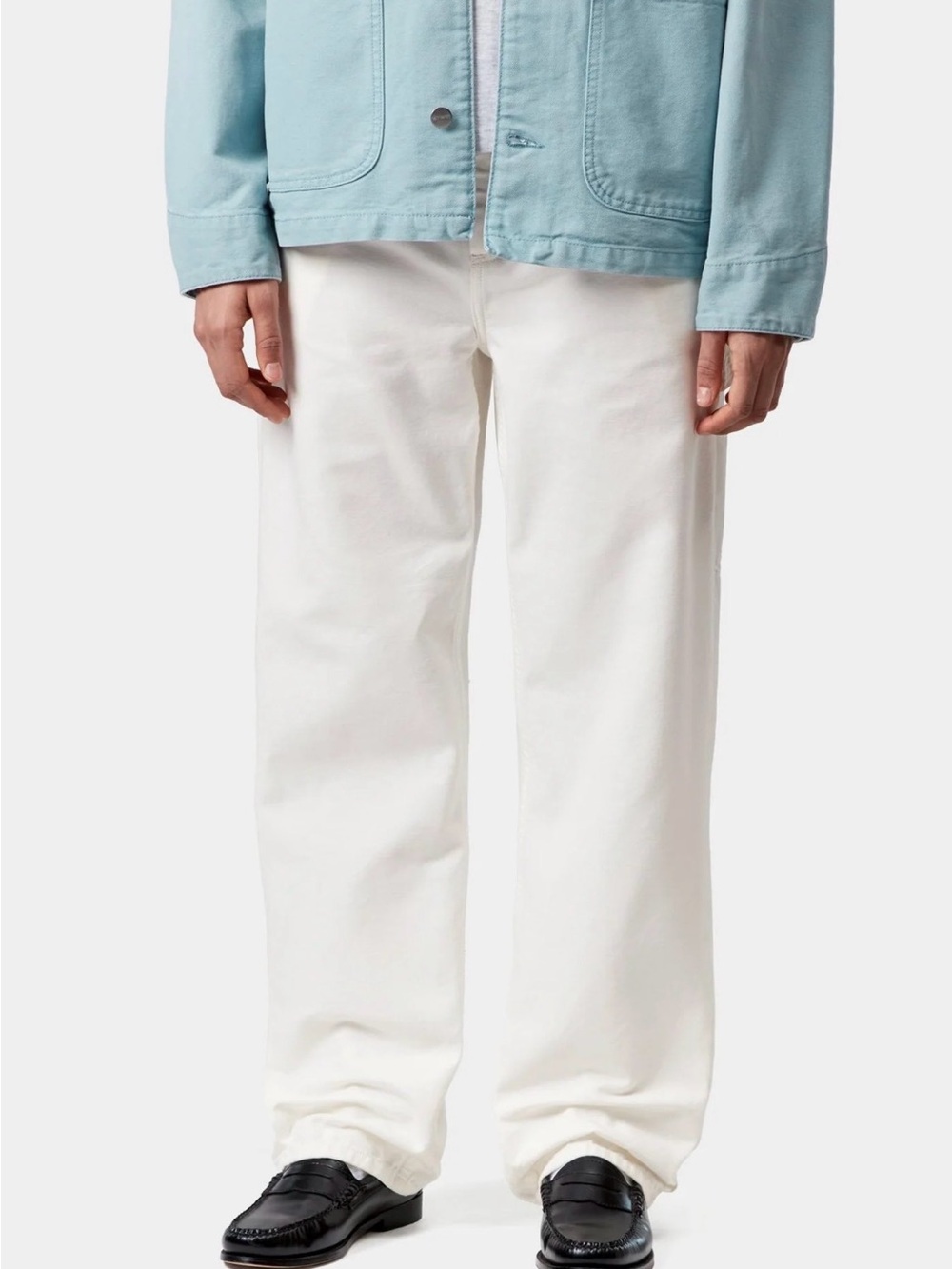 Carhartt Work in Progress WIP Women’s White Jeans Straight Pants